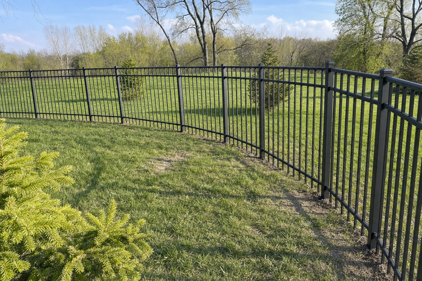 Aluminum fence installation in Big Spring, TX